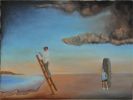 postsd surrealist painting by alex borissov oil on canvas 1995 inspired by works of salvador dali